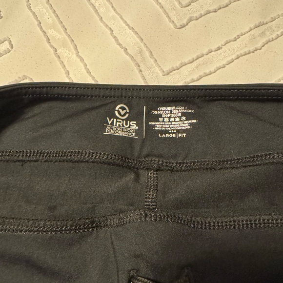 Virus Leggings | Size Large | Black Cobalt Blue - Picture 2 of 5